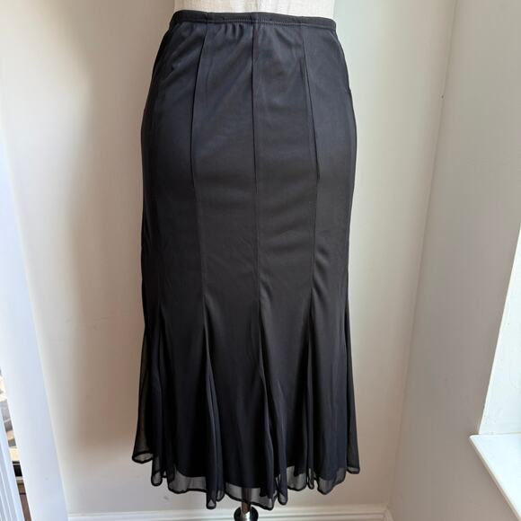 Onyx Nite Black Mesh Overlay Skirt Y2K Made in USA Women’s M - Picture 2 of 6